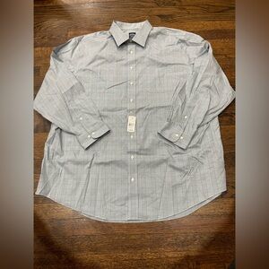 Brooks Brothers light blue checkered dress shirt size 19